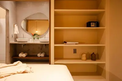 Uma cama ou camas num quarto em Casa TUA no Preá pertinho do Mar
