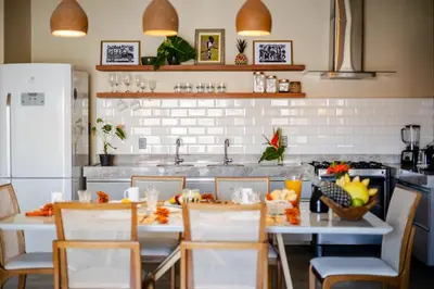 A cozinha ou kitchenette de Casa TUA no Preá pertinho do Mar