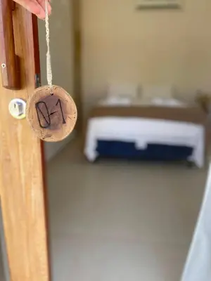 Uma cama ou camas num quarto em Pousada Vibe Guajiru