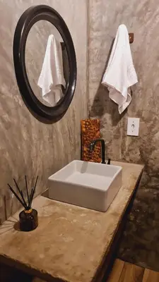 Uma casa de banho em Pousada Carcará
