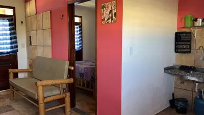 A cozinha ou kitchenette de TAIBA - ONDAS DO MAR RESIDENCE Ap 212 - Rezende Temporada