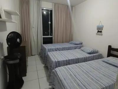 Uma cama ou camas num quarto em Encanto da Praia do Futuro 1