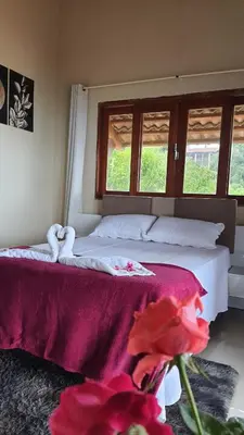 Uma cama ou camas num quarto em Belaninha
