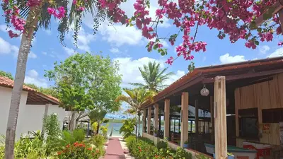 Um jardim no exterior de Pousada Paraiso Verão