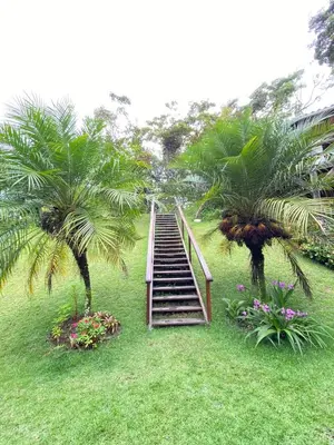 Um jardim no exterior de MANSÃO 6 suítes Piscina Challet Montana