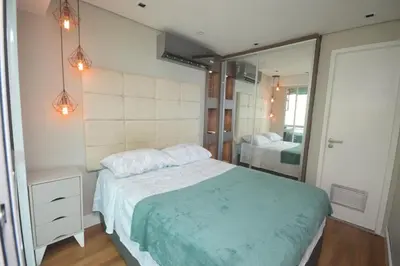 Uma cama ou camas num quarto em Beach Class - Fortaleza Rentals