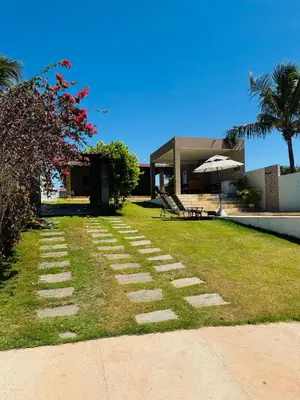 Um jardim no exterior de Casa Paraíso Guajiru