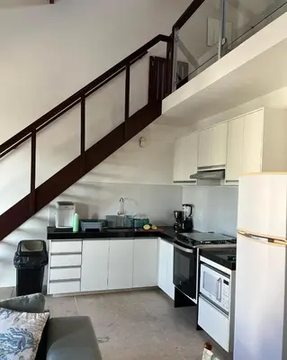 A cozinha ou kitchenette de Taiba Beach Resort - Apt Duplex Novo