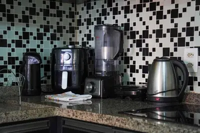 Comodidades para chá e café em Beira Mar Fortaleza Landscape Deluxe