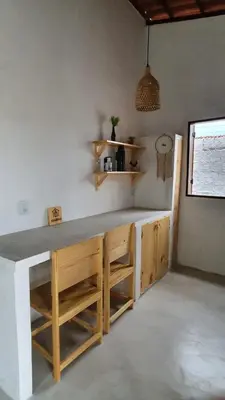 A cozinha ou kitchenette de Casa Rústica em Condomínio com Piscina