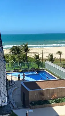A piscina em ou perto de Apto vista mar e pé na areia no Beach Way a 300m do Beach Park